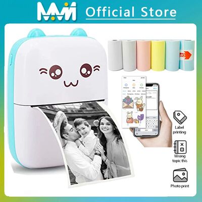 MINI impresora térmica portátil inalámbrica, BT, 203dpi,