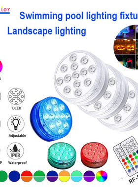 13 lámparas de piscina de control remoto inalámbrico de ra