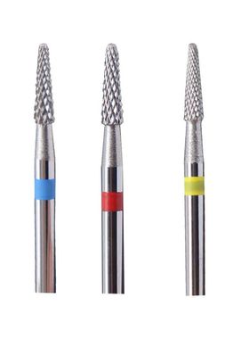 Broca de carburo de 3 granos para u?as, fresa eléctrica par