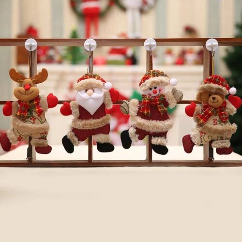 Feliz natal ornamentos diy presente de natal papai noel bone