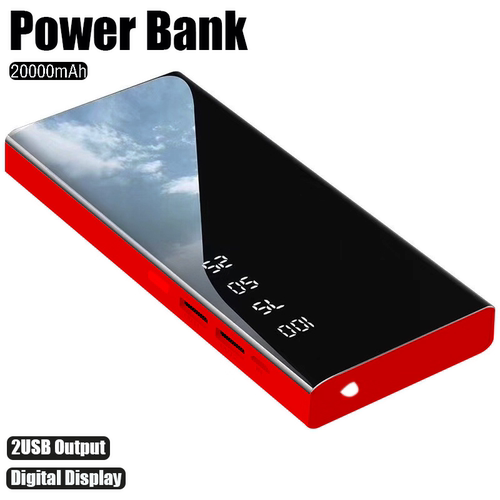 Banco de Energia Portátil com Display Digital, 20000mAh, Ca