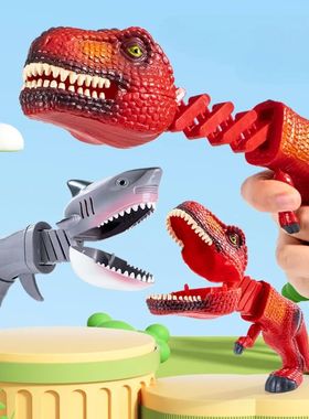 Clip manipulador telescópico de primavera, dinosaurio, tibu