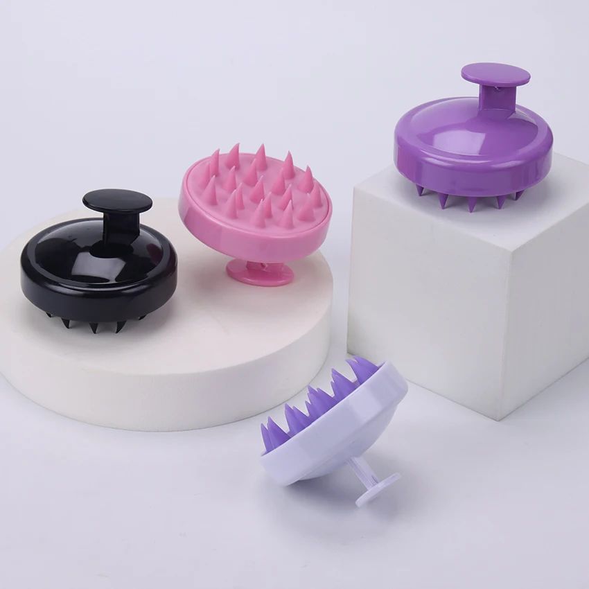 Silicone Cabe?a Body Massage Comb, Clean Care, cabelo raiz c