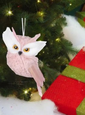 Foam Owl Christmas Decoration Pingente, Pendurar, Decorativo