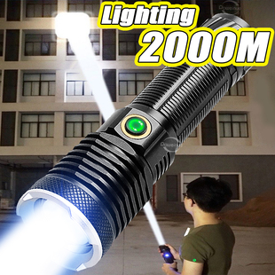 600 W Ultra Potente Led Lanterna Tocha Tática Usb Recarreg