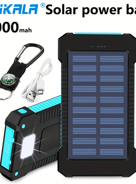 Banco de energia solar para xiaomi, bateria externa, 10000ma