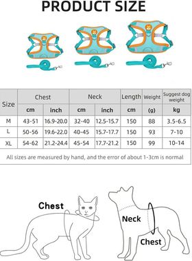 Chaleco de arnés para mascotas, correa de pecho, cuerda ref