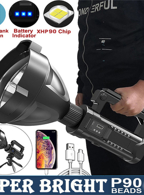 Lanterna LED poderosa portátil com suporte montável, holof