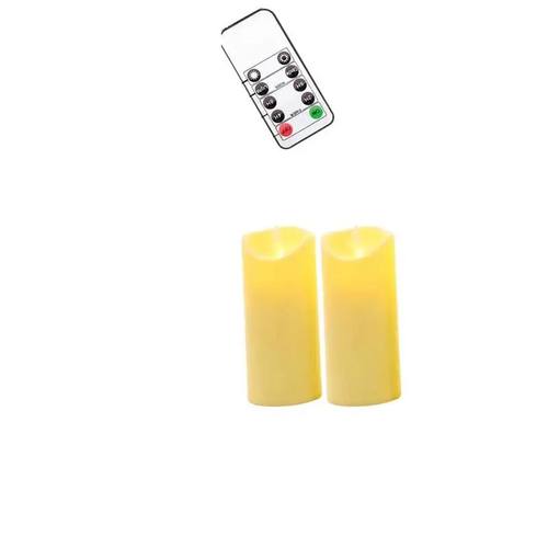 Velas decorativas sem chamas, 1 ou 2 pe?as, controle remoto,