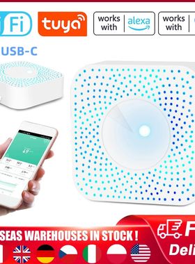 Tuya-Detector de calidad del aire 6 en 1, dispositivo con Wi