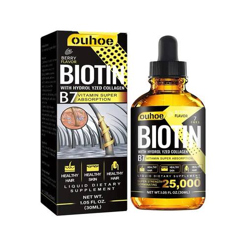 Nutri??o biotina gotas líquidas crescimento do cabelo óleo