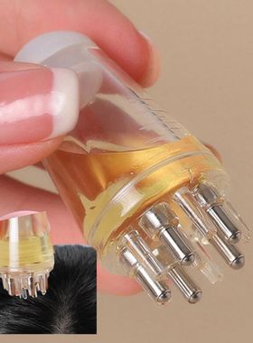 Couro cabeludo portátil aplicador líquido pente, Mini mass