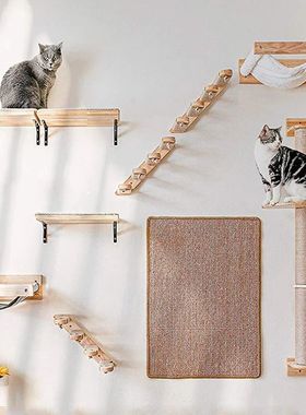 1pc montado na parede do gato móveis de madeira gato pratel