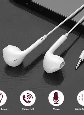 3.5mm Wired Headphones In Ear Headset Wired Earphones with M