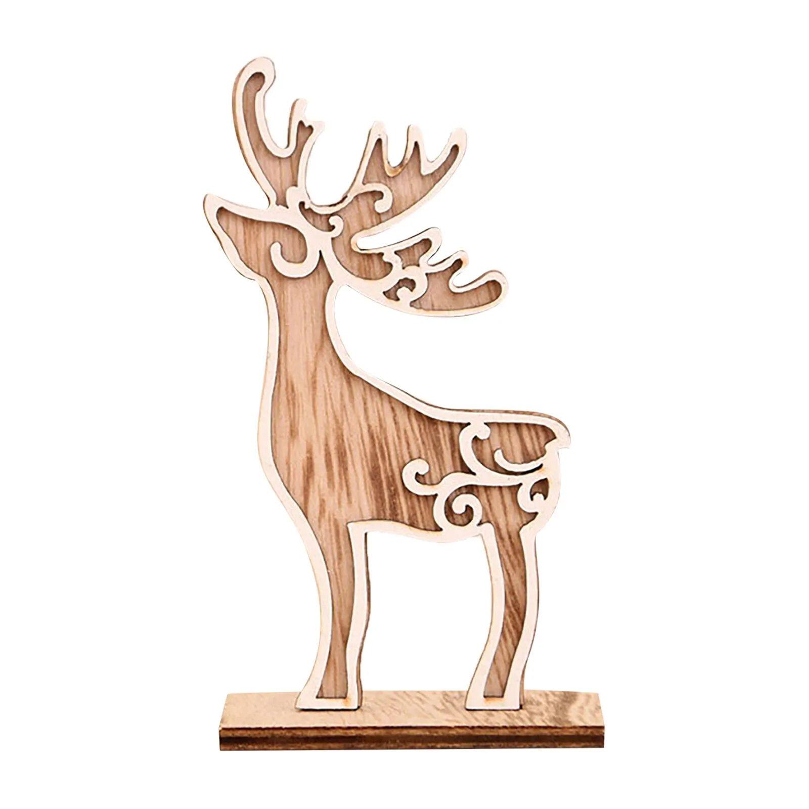 árvore de natal de madeira elk enfeites de natal bonito anj