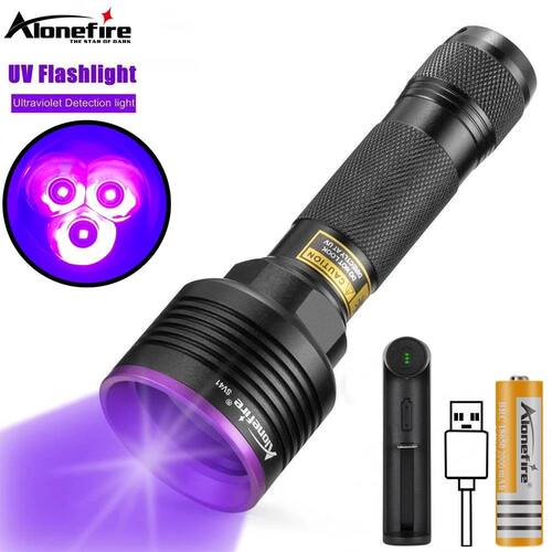 Linterna LED UV ultravioleta, marcador de tinta nvisible, 15