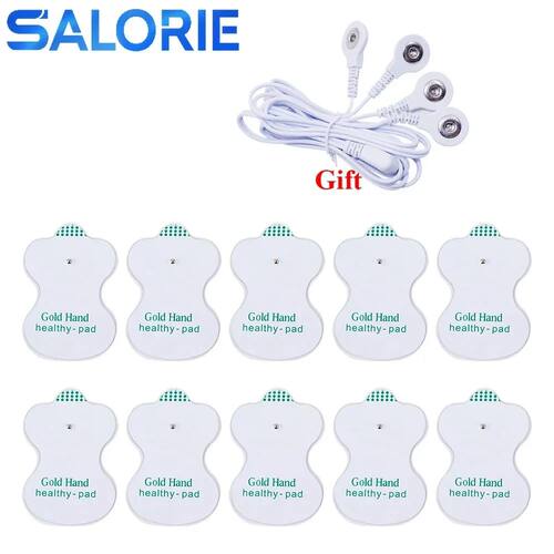 10pcs TENS Electrode Pads 1pcs Wire for TENS Unit Digital Th