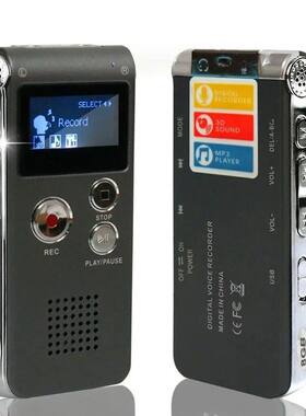 8gb novo gravador de voz portátil mp3 player mini gravador