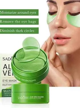 Aloe Vera Collagen Eye Mask, Anti círculos escuros, Sacos H