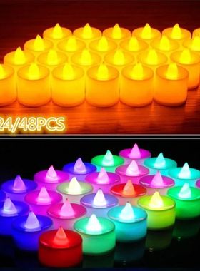 12/24/48pcs Flameless LED Tealight Chá Velas Casamento Luz