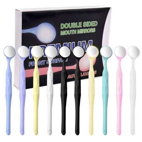 10pcs/box Dental Double Sided Mouth Mirror Autoclavable Prem