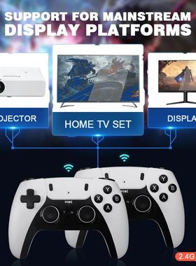 Consola de videojuegos con mando inalámbrico doble, 2,4G, 4