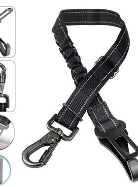 Cinturón de seguridad ajustable para perro, correa reflecta