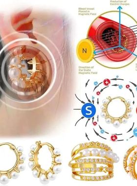 Pendientes de magnetoterapia linfática para mujer, aretes c
