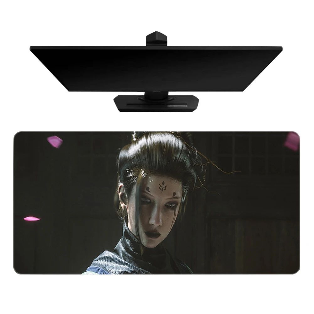 Mito preto WuKong Gaming Mouse Pad, Non-Slip Gamer Pad, Gran