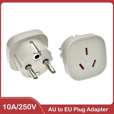 Adaptador de enchufe de la UE, convertidor de viaje, 2 pines