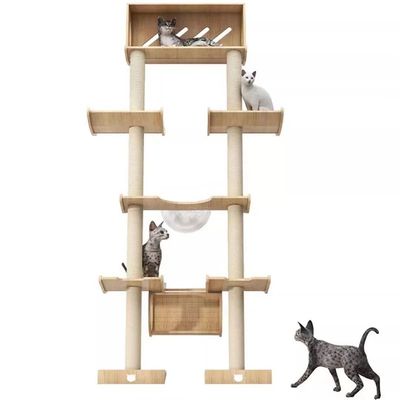 Quadro de escalada de gato com placa de arranh?o integrada,