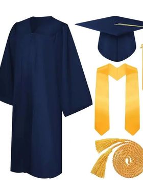 Conjunto de gorros y bata de graduación para adultos, traje