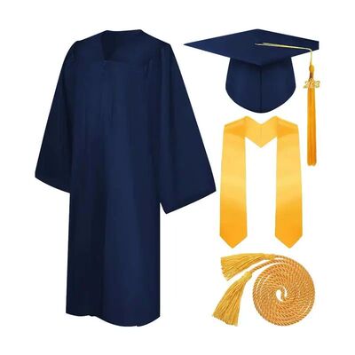 Conjunto de gorros y bata de graduación para adultos, traje