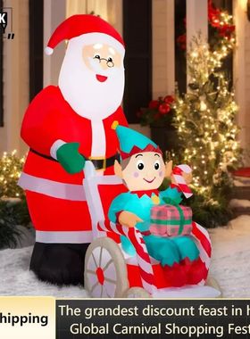 Natal Multicolor Inflatáveis, Natal Holiday Time, Papai Noe