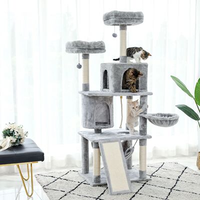 Entrega doméstica gato escalada quadro gato arranhando post