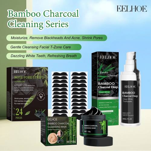 Eelhoe Charcoal Face Mask Nose Strips Toothpaste Blackhead R