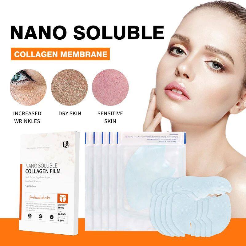 Nano Solúvel Colágeno Filme Máscara, Soro Rosto, Hidratan - 实物图