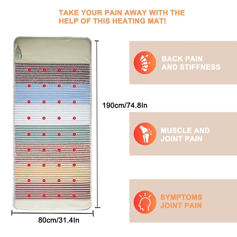 Far Infrared PEMF Heating Pad Photons Massage Natural Bio-Cr
