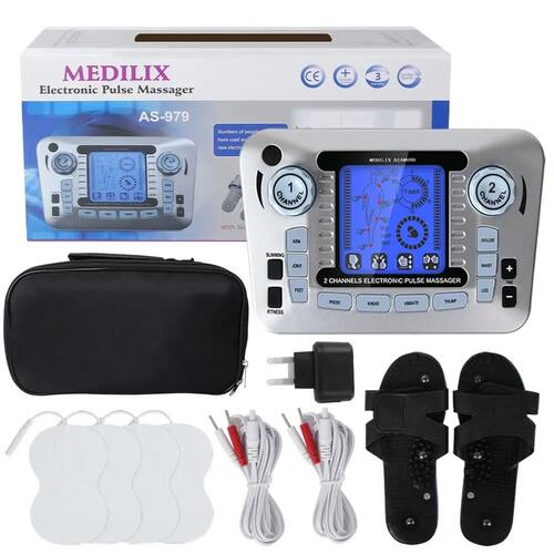 12 Modes Digital Electric Pulse Massager Tens EMS Muscle Sti