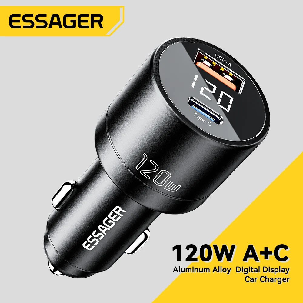 Essager-cargador USB tipo C para coche, dispositivo de carga