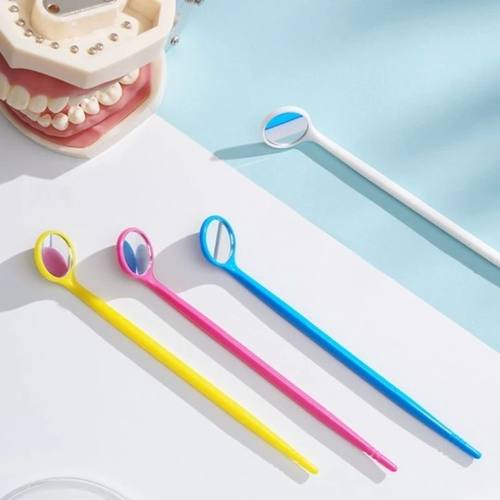 1pc Dental Mouth Mirror Plastic Disposable Dentist Mirror Mu
