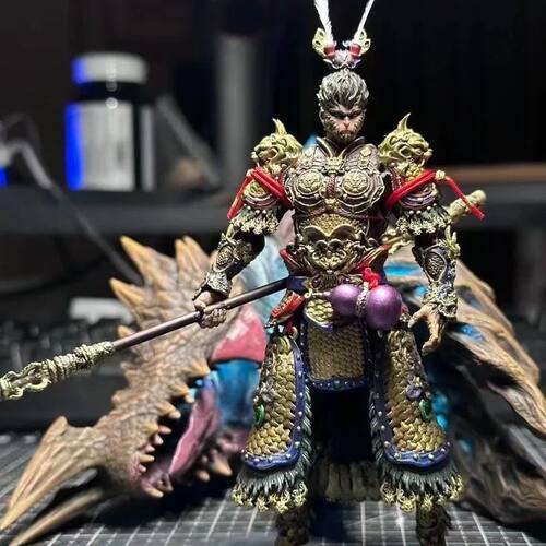 26cm mito preto wukong figura resina dos desenhos animados