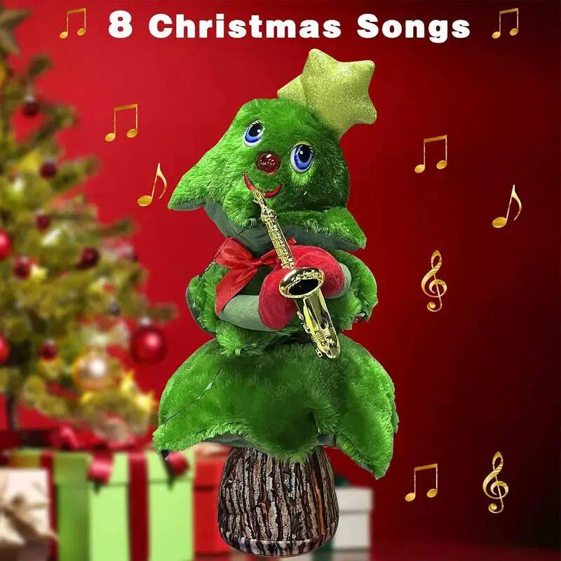 Boneca de pelúcia cantando árvore de Natal, brinquedos mac - 实物图