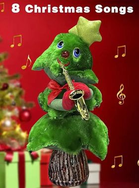 Boneca de pelúcia cantando árvore de Natal, brinquedos mac