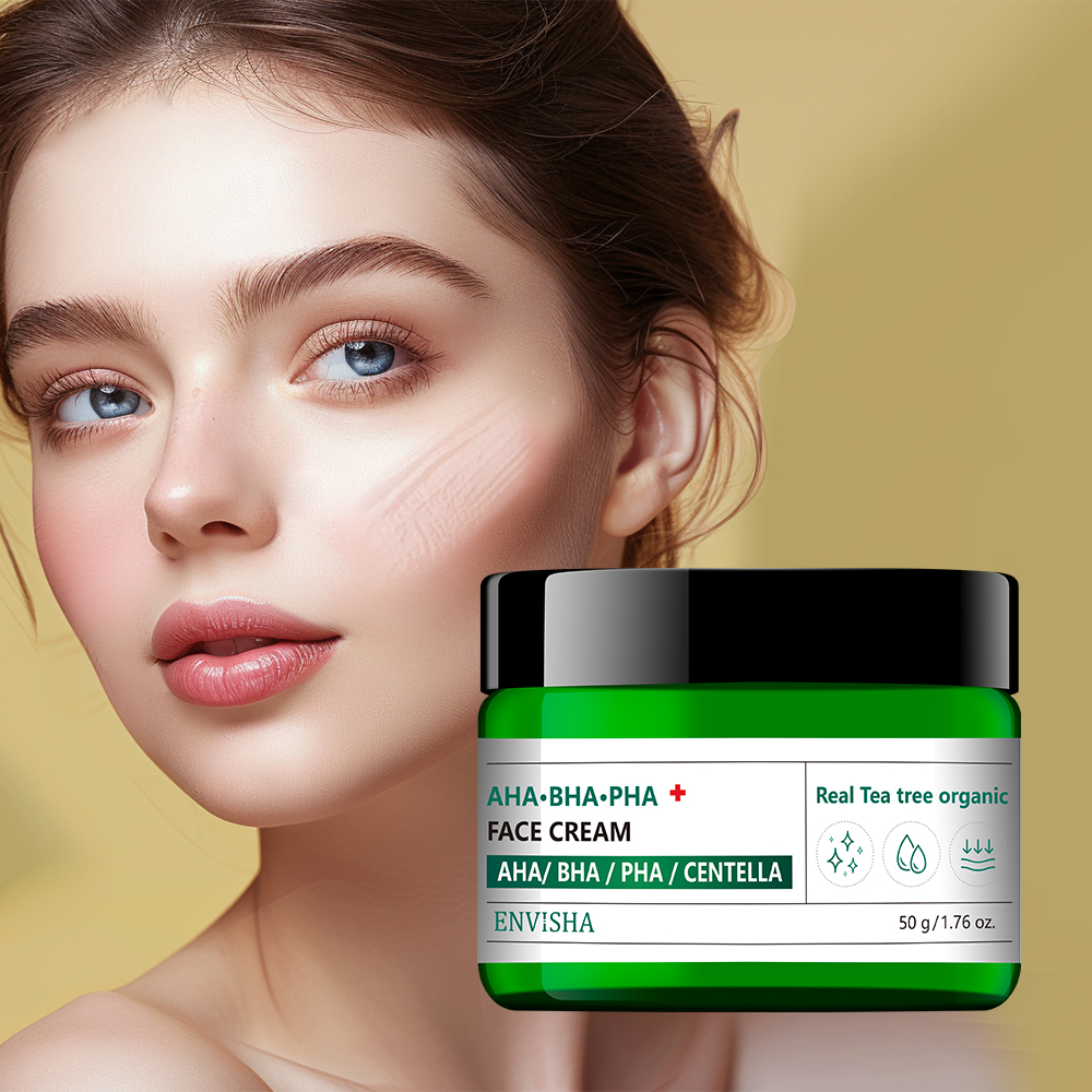 Crema facial para el cuidado de la piel, colágeno, ácido h