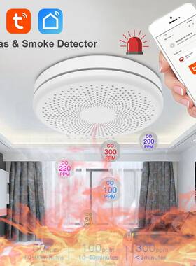 Sensor de Alarme Sonoro para Cozinha, Detector de Gás e Fum