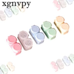 Xgnvpy-Caixa De Lentes De Contato Macaron, Pressione Caso De