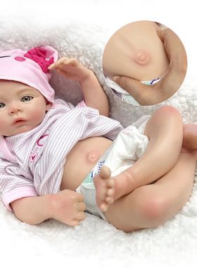 Mu?eca De cuerpo completo De silicona sólida para bebé Reb