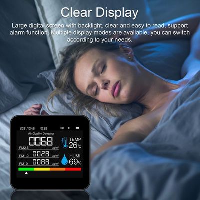 Monitor de calidad del aire 9 en 1 BT, medidor de CO2, Detec