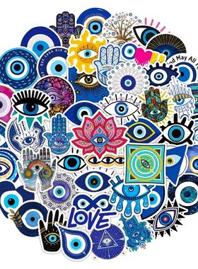 50 p?s estética mal olho adesivos para telefone ipad esbo?o